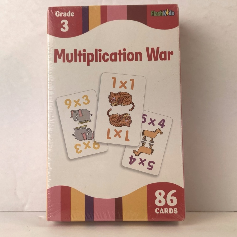 Multiplication Flash Cards | Multiplication War Game | Flash Kids NEW 86 Cards